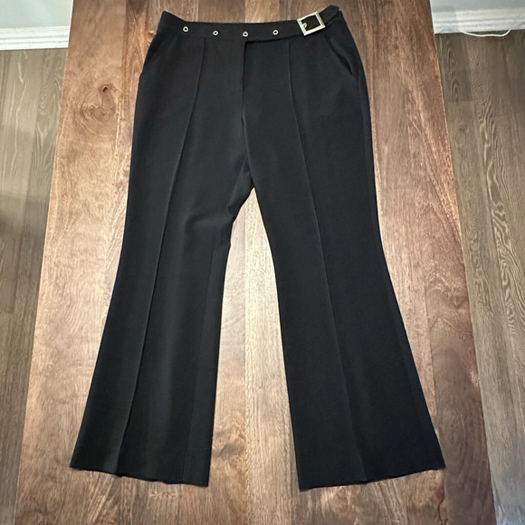 St. John Black Wide-Leg Pants - Picture 9 of 13